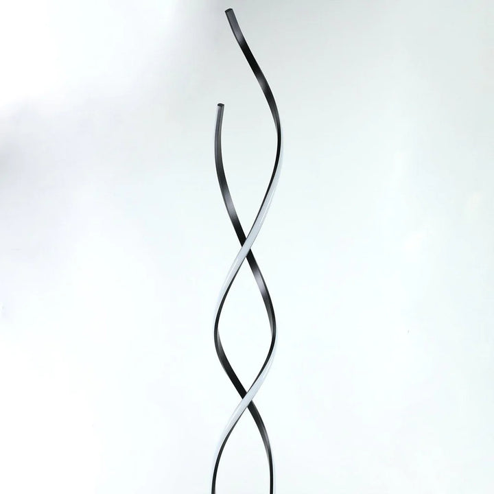 Madeline Swirling LED Floor Lamp - Black or Brass, 1240mm High, PL0197