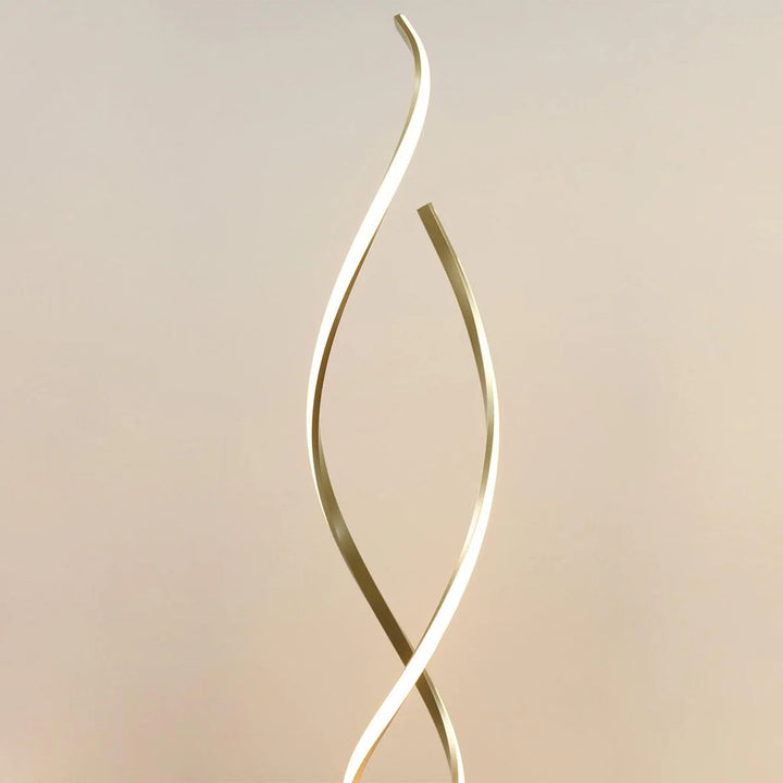 Madeline Swirling LED Floor Lamp - Black or Brass, 1240mm High, PL0197