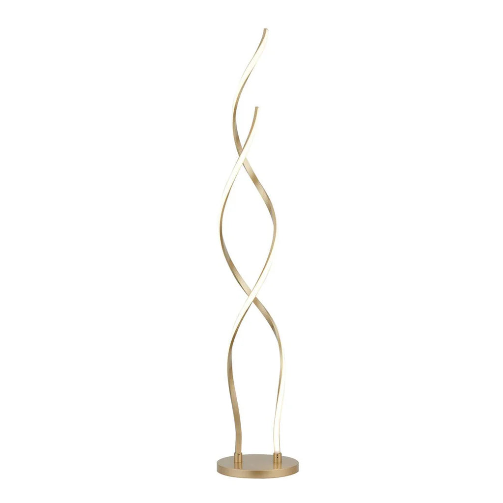 Madeline Swirling LED Floor Lamp - Black or Brass, 1240mm High, PL0197