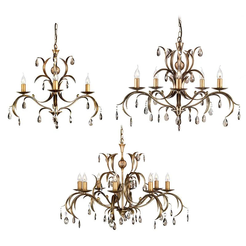 Lily Chandelier 3Lt/5Lt/8Lt in Antique Bronze Elstead Lighting - ELS.LLX-ANT-BRZ