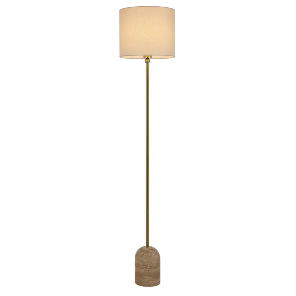 Livia Floor Lamp in Beige, Black