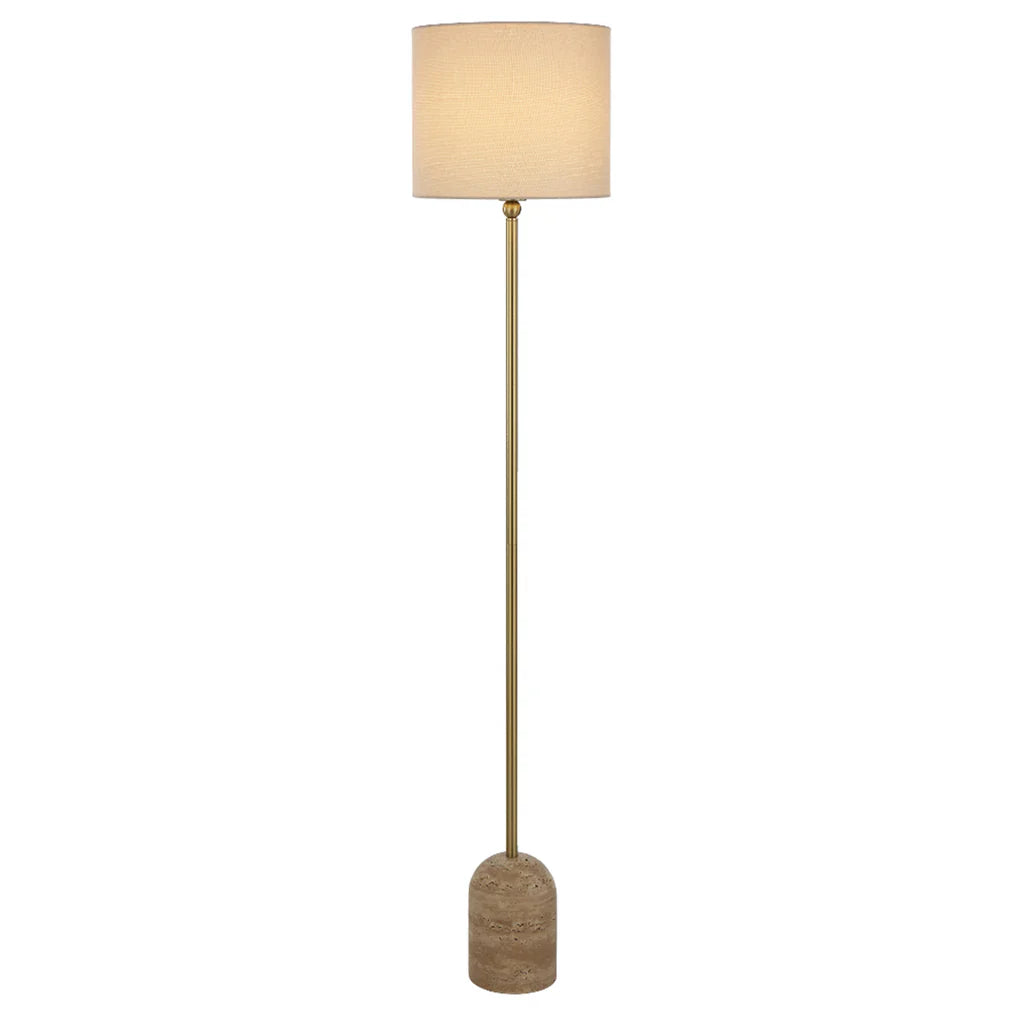 Livia Floor Lamp in Beige, Black