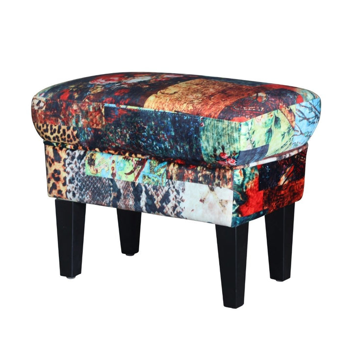 Louis Foot Stool Digital Print  Patchwork