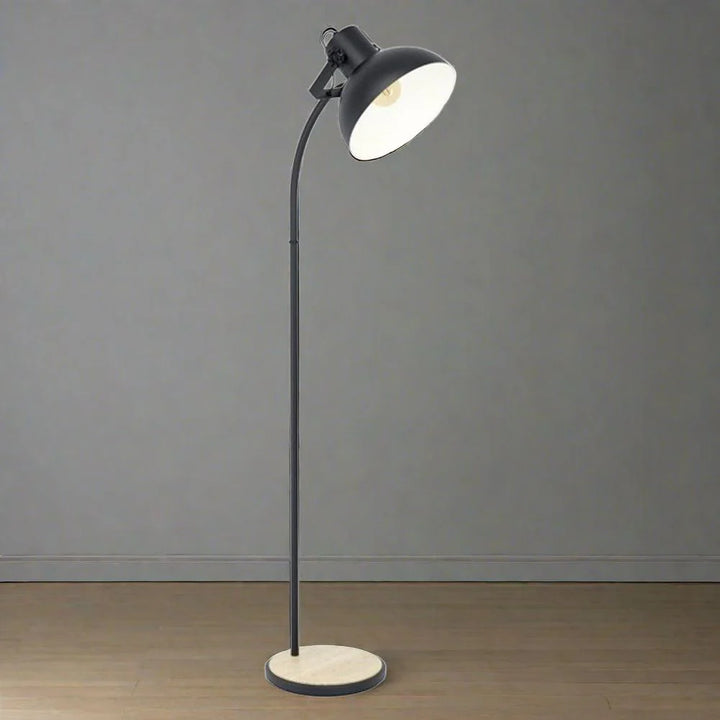 Lubenham Floor Lamp in Black or Antique Nickel