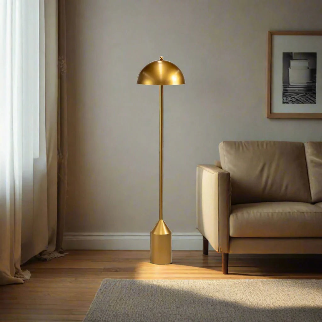 Lucas Floor Lamp in Antique Gold