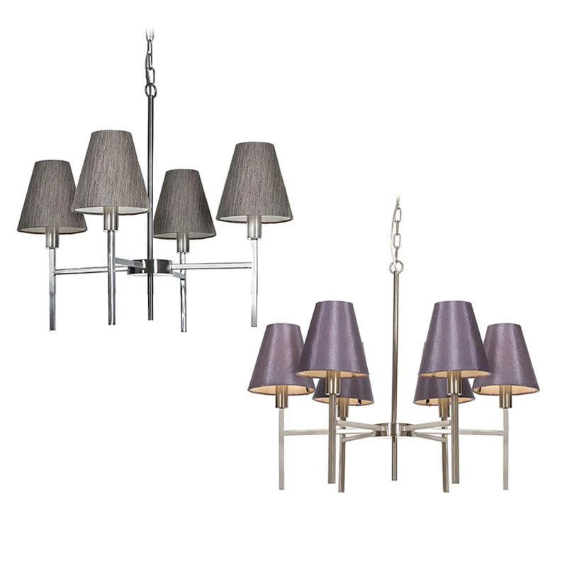 Lucerne 4Lt/6Lt Chandelier E14 in Brushed Nickel Elstead Lighting - ELS.LUCERNE