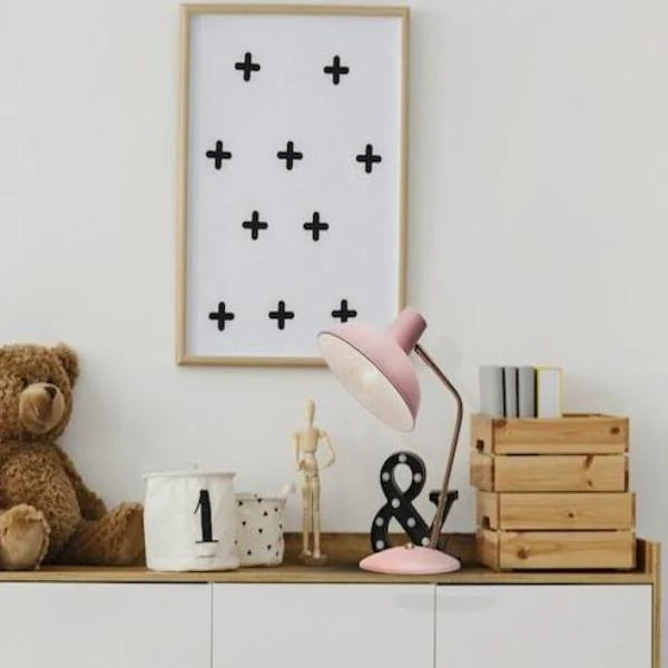 Lucy Table Lamp in Pink, Navy, White or Black