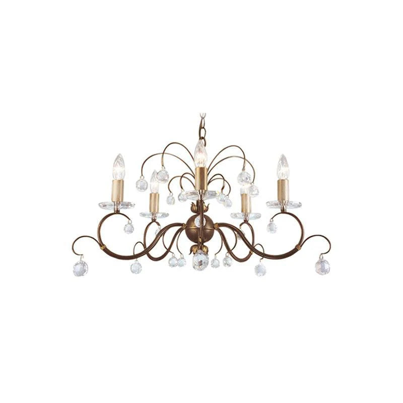 Lunetta Chandelier 3Lt/5Lt/8Lt E14 in Bronze Patina Elstead Lighting - ELS.LUN3, ELS.LUN5, ELS.LUN8