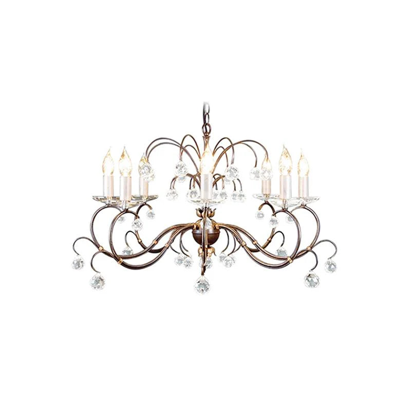 Lunetta Chandelier 3Lt/5Lt/8Lt E14 in Bronze Patina Elstead Lighting - ELS.LUN3, ELS.LUN5, ELS.LUN8