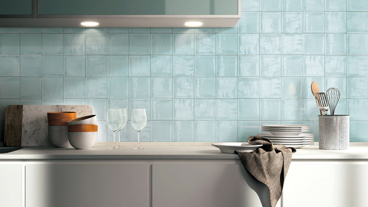 Luxe Sky Blue Gloss 100x100x9mm - Wall Tile