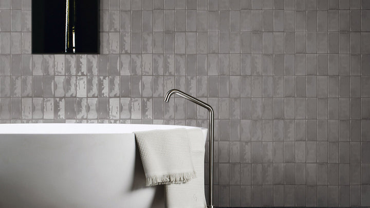 Luxe Smoke Grey Gloss 76x152x9 - Wall Tile