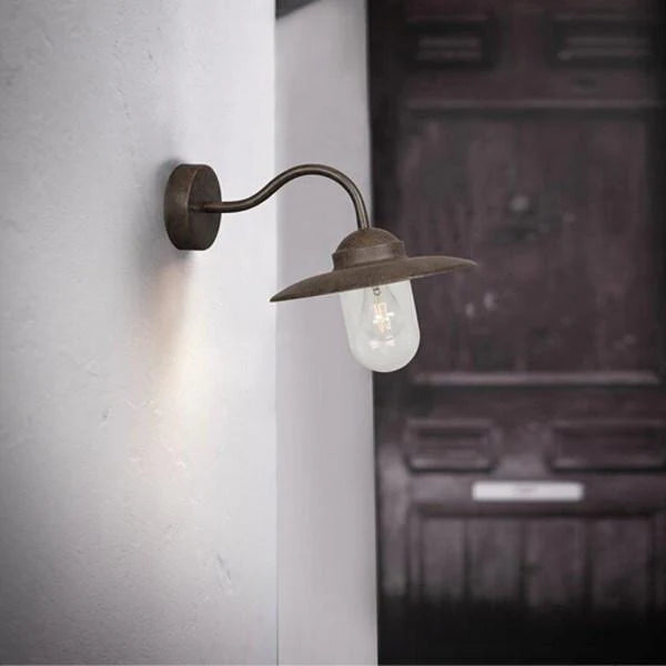 Luxembourg Outdoor Wall Light in Black, Rusty, Galvanised or Copper