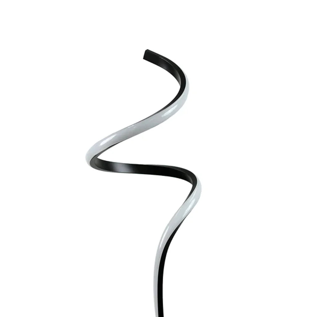 Lydia Spiral Modern Metal LED Floor Lamp - Black or Chrome, 1450mm High, PL0243