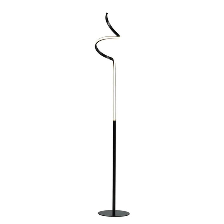 Lydia Spiral Modern Metal LED Floor Lamp - Black or Chrome, 1450mm High, PL0243