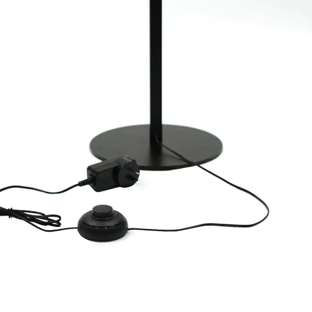 Lydia Spiral Modern Metal LED Floor Lamp - Black or Chrome, 1450mm High, PL0243