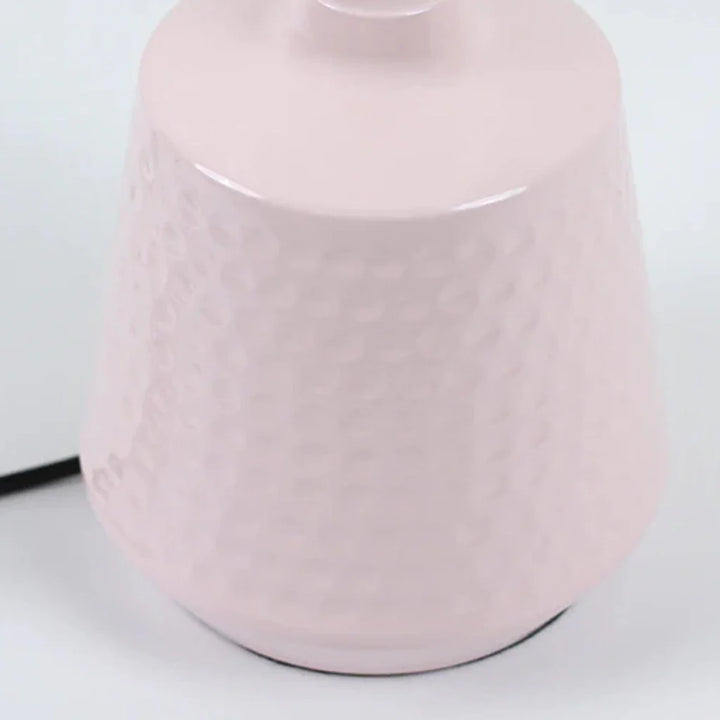 Lydia Vibrant Metal Touch Table Lamp - Green, Pink, Satin Chrome or White, Fabric Shade, 350mm High,