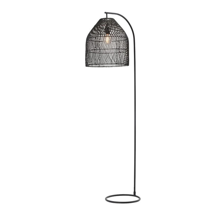 Rattan Floor Lamp - Best-Selling Coastal Chic Lighting in White or Black