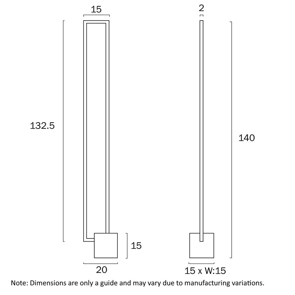 Modric LED Floor Lamp in Black/Gold or Grey