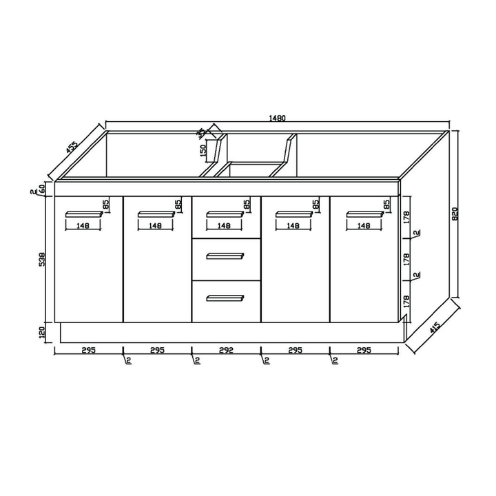 Maddison Vanity 150cm