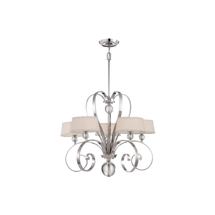 Madison Manor 5Lt Chandelier G9 Halogen in Imperial Silver/Western Bronze Elstead Lighting - ELS.QZ-MADISON-MANOR5