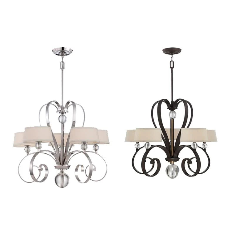 Madison Manor 5Lt Chandelier G9 Halogen in Imperial Silver/Western Bronze Elstead Lighting - ELS.QZ-MADISON-MANOR5