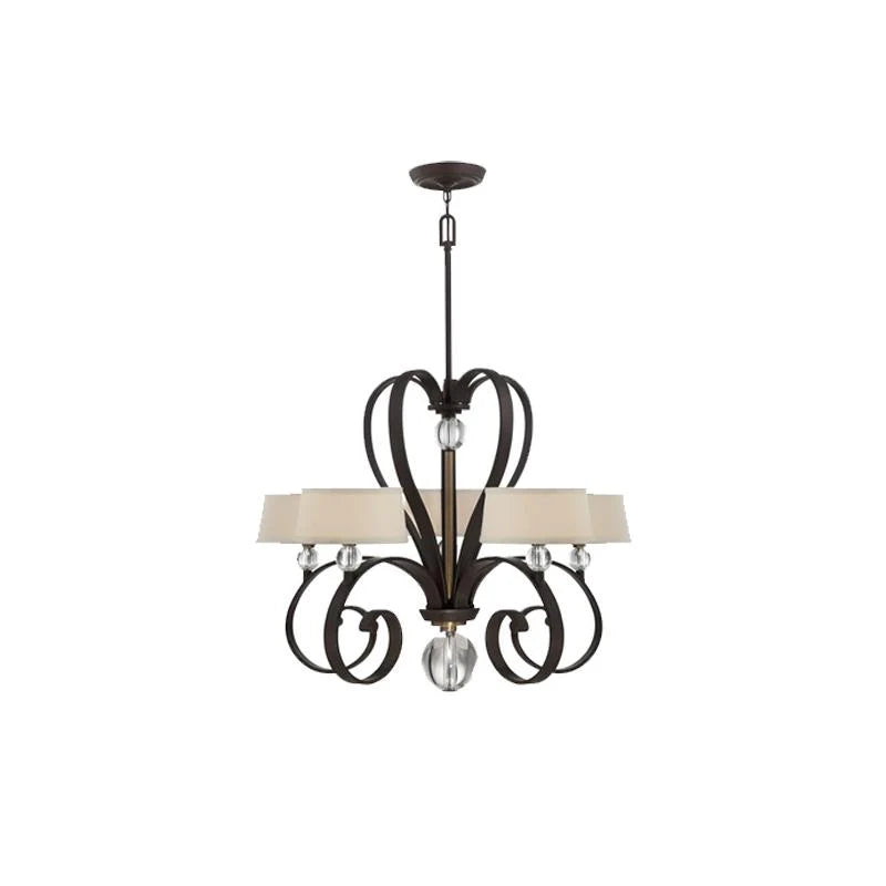 Madison Manor 5Lt Chandelier G9 Halogen in Imperial Silver/Western Bronze Elstead Lighting - ELS.QZ-MADISON-MANOR5