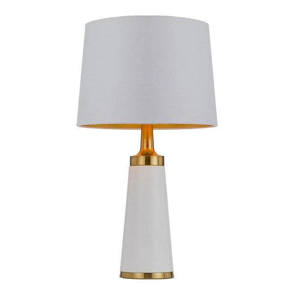 Margot Table Lamp in Black/Antique Gold or White/Antique Gold