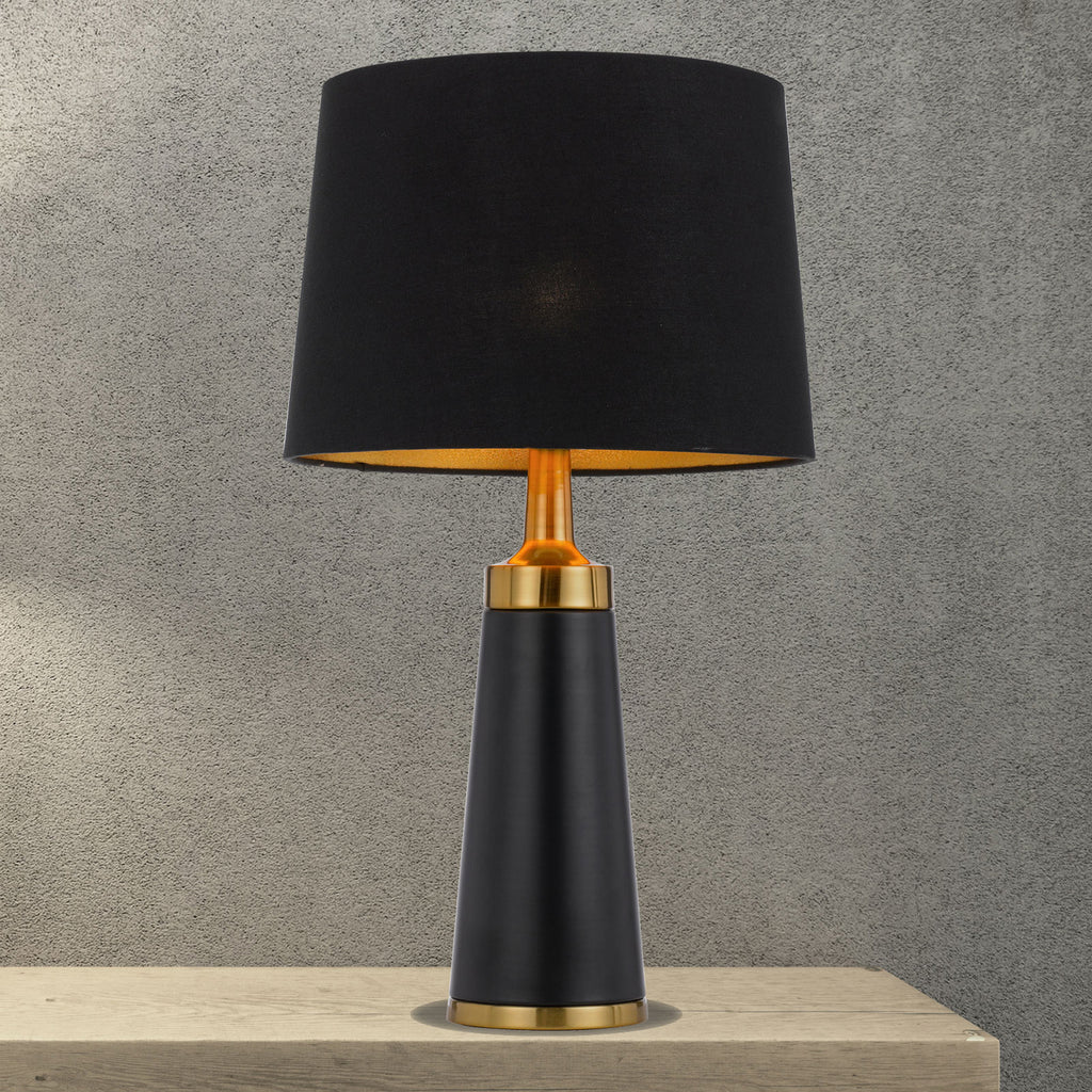 Margot Table Lamp in Black/Antique Gold or White/Antique Gold