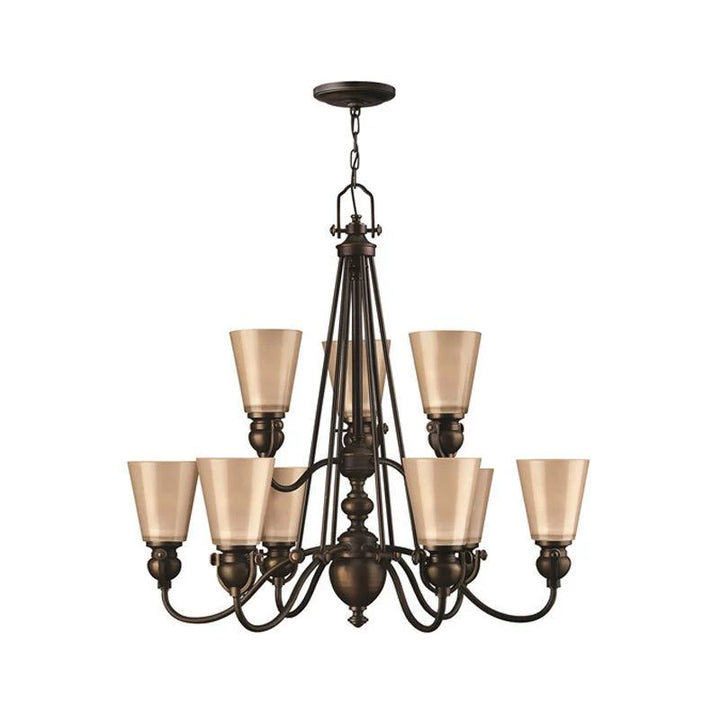 Mayflower 3Lt/6Lt/9Lt Chandelier E14 in Old Bronze Elstead Lighting - ELS.HK-MAYFLOWER