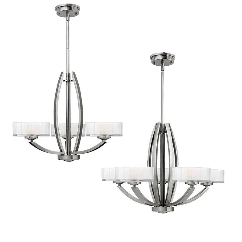 Meridian 3Lt/5Lt Chandelier E14 in Brushed Nickel Elstead Lighting - ELS.HK-MERIDIAN