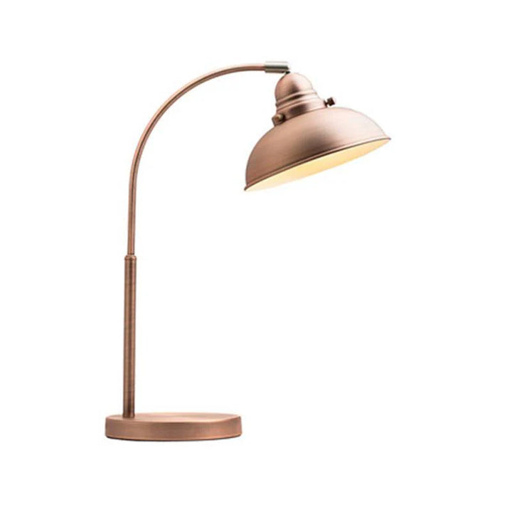 Mia Arc Metal Table Lamp - Weathered Brass, Antique Copper, Antique Chrome, 490mm High, PL0021 $92.40 $120.12