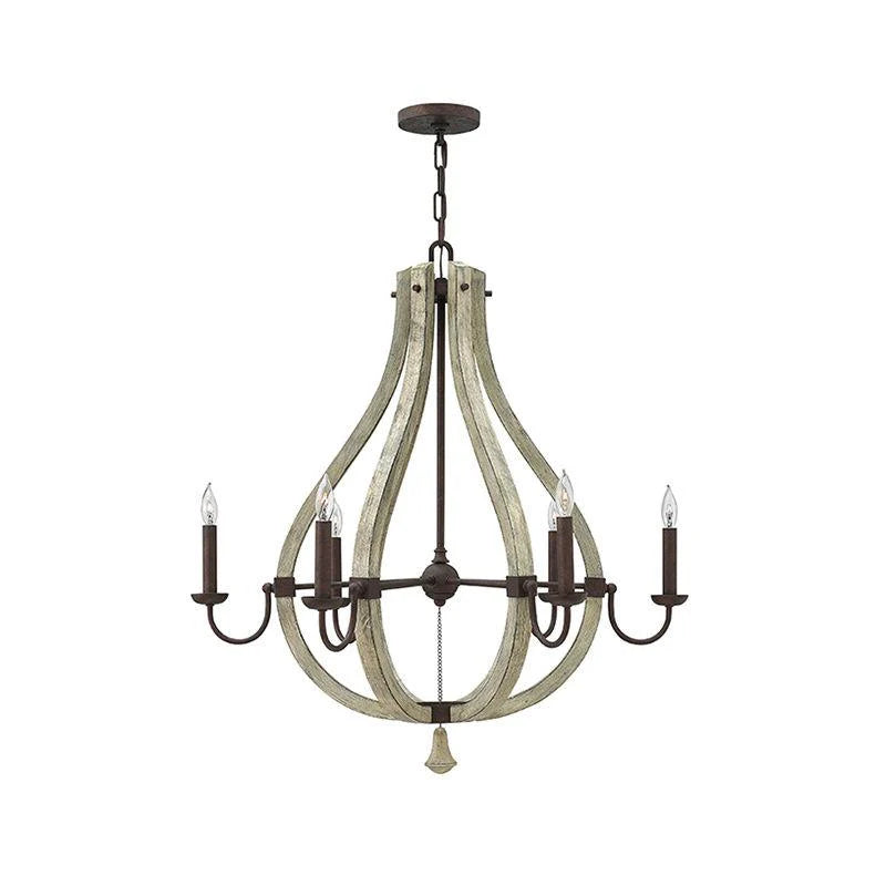 Middlefield 3Lt/5Lt/6Lt Chandelier E14 in Iron Rust Elstead Lighting -ELS.HK-MIDDLEFIELD