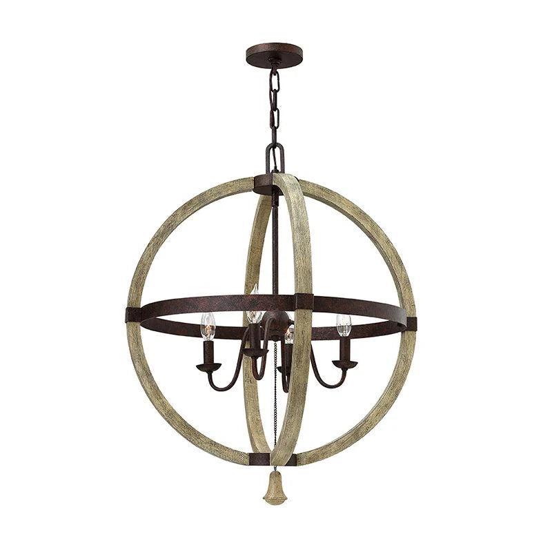 Middlefield 4Lt Chandelier E14 in Iron Rust Elstead Lighting - ELS.HK-MIDDLEFIELDP4