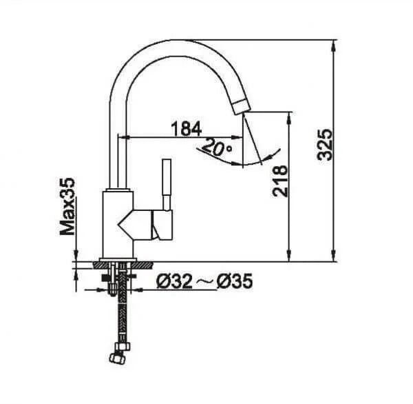 Milana Sink Mixer – Chrome