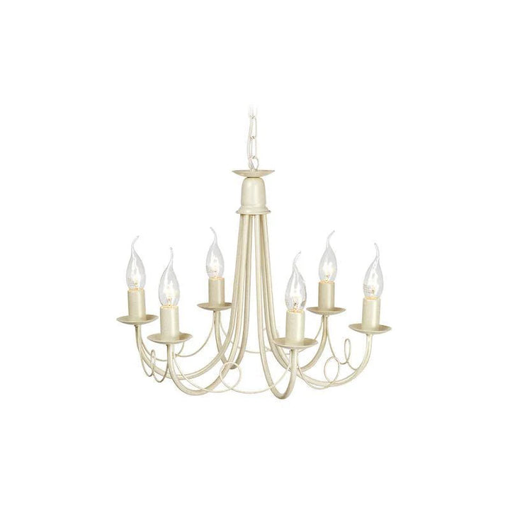 Minster Chandelier 3Lt/5Lt/6Lt E14 in Black/Gold/Ivory Elstead Lighting - ELS.MN3, ELS.MN5, ELS.MN6