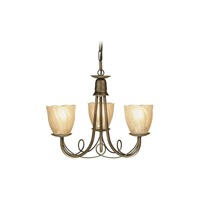 Minster Chandelier 3Lt/5Lt/6Lt E14 in Black/Gold/Ivory Elstead Lighting - ELS.MN3, ELS.MN5, ELS.MN6