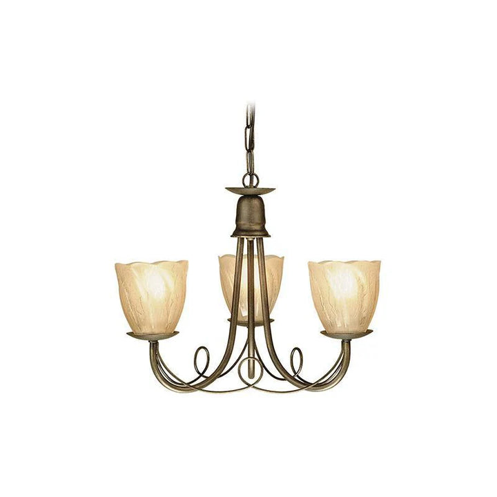 Minster Chandelier 3Lt/5Lt/6Lt E14 in Black/Gold/Ivory Elstead Lighting - ELS.MN3, ELS.MN5, ELS.MN6