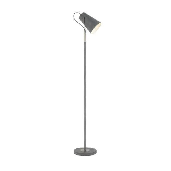 Modern Chic Floor Lamp in Concrete/Nickel