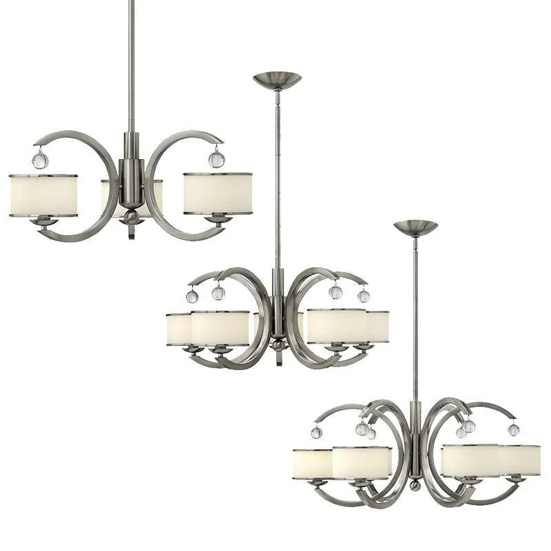 Monaco 3Lt/5Lt/6Lt Chandelier E14 in Brushed Nickel Elstead Lighting - ELS.HK-MONACO