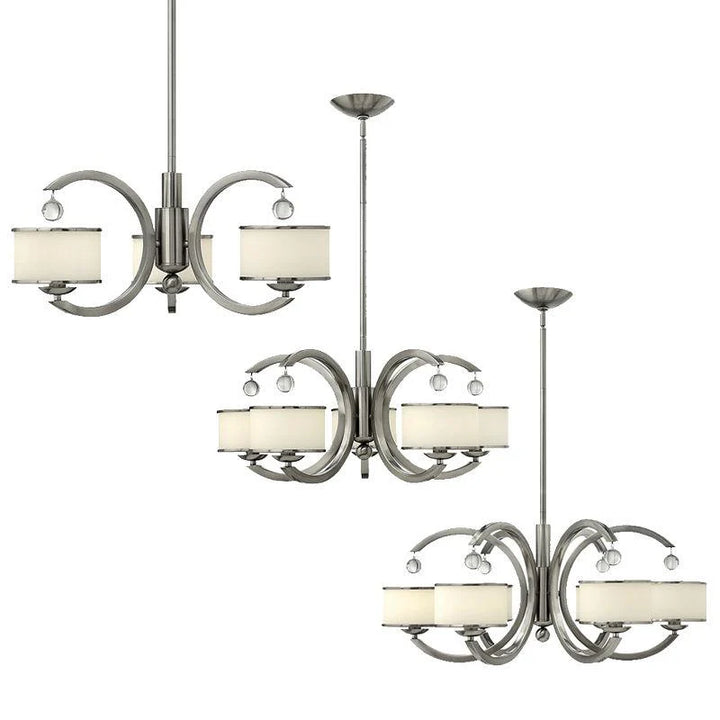 Monaco 3Lt/5Lt/6Lt Chandelier E14 in Brushed Nickel Elstead Lighting - ELS.HK-MONACO