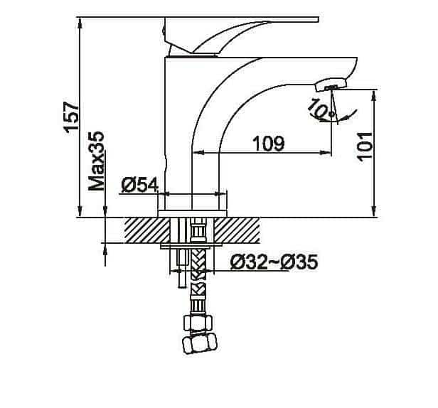 Montella Short Basin Mixer – Matte Black