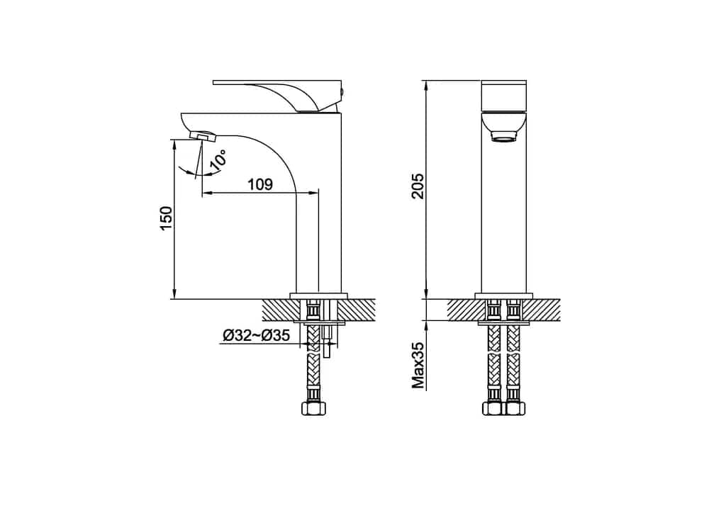 Montella Medium Basin Mixer – Chrome