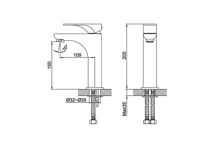 Montella Medium Basin Mixer – Chrome