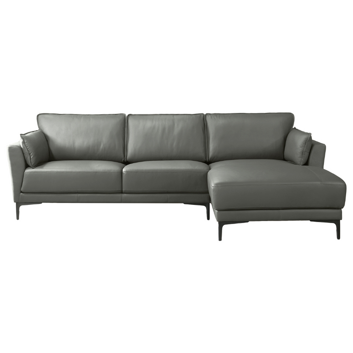 Montgomery 2.5 + Chaise L-Shape Sofa Uruguay Anthracite Leather