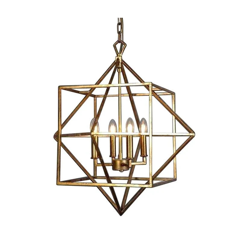 Mosman Chandelier 4x40w E14 in Antique Brass