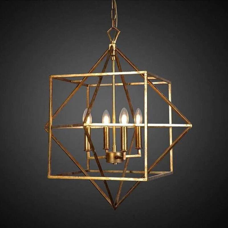 Mosman Chandelier 4x40w E14 in Antique Brass