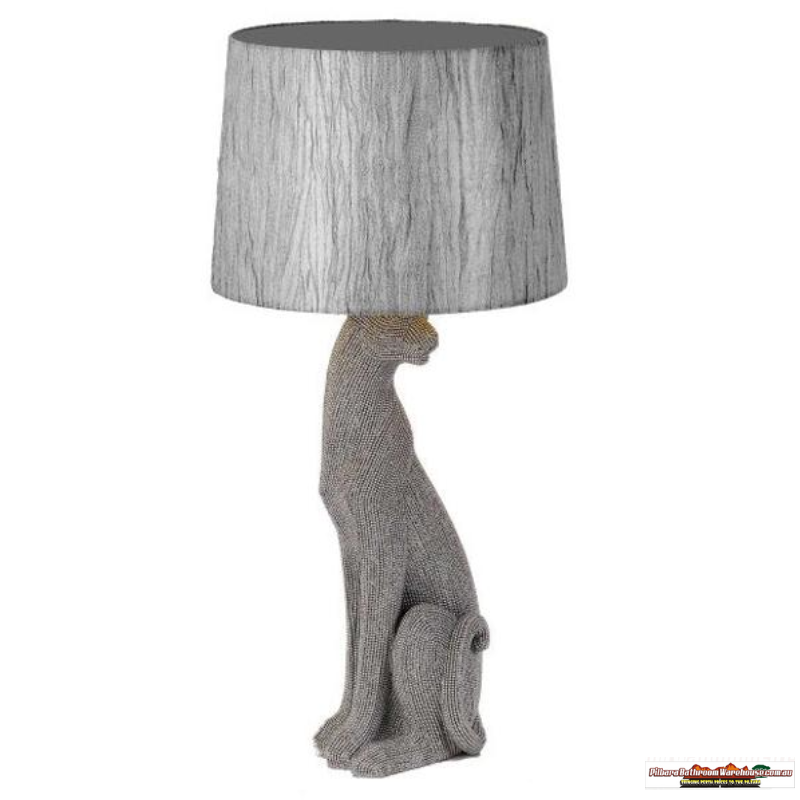 Nala Feline Table Lamp in Black or Silver