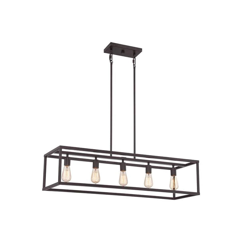 New Harbor Island Chandelier 5Lt E27 in Western Bronze Elstead Lighting - ELS.QZ-NEW-HARBOR-ISLE