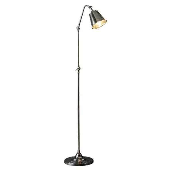 Newbury Floor Lamp in Antique Brass or Antique Silver