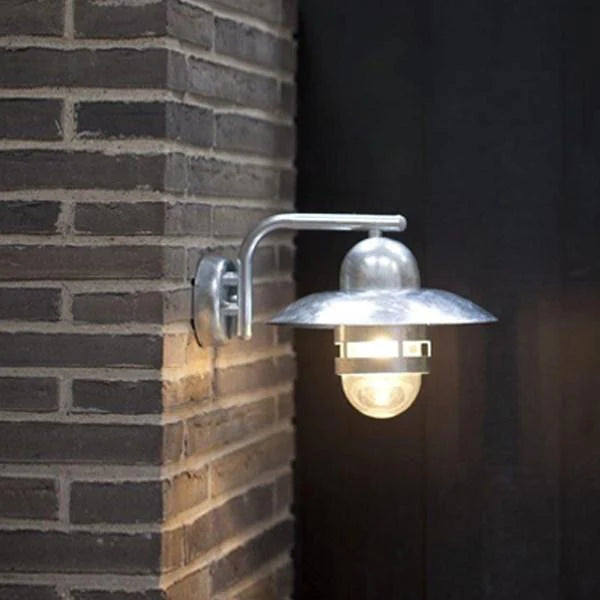 Nibe Outdoor Wall Light in Copper or Galvanized